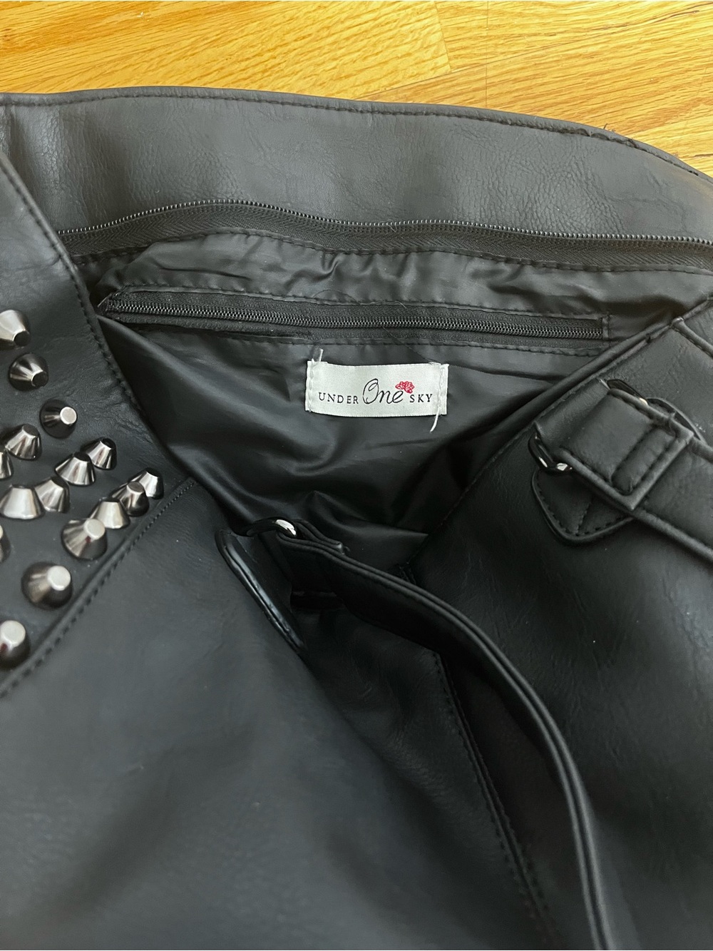 Black Studded Tote Bag - Picture 8 of 9